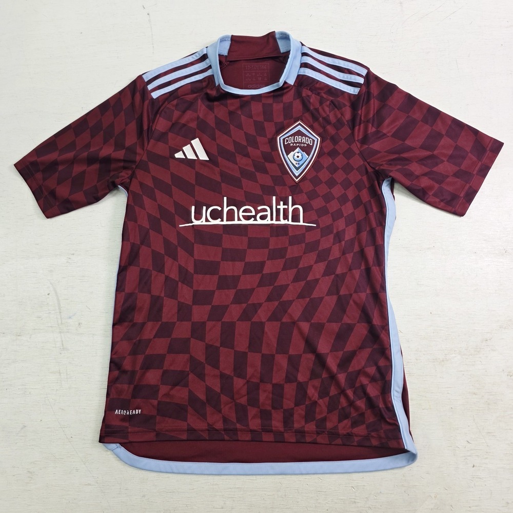 Adidas MLS Colorado Rapids Soccer Authentic Home Jersey Youth Boys Size L 13/14